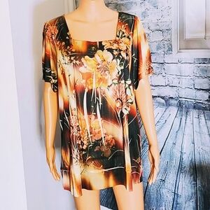 LANE BRYANT FESTIVAL BOHEMIAN TUNIC BLOUSE WOMEN'S SIZE  18/20